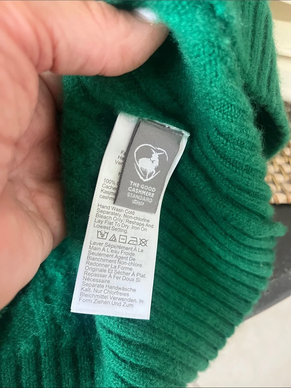 NWOT j.Crew cashmere cableknit crewneck jungle green ribbed sweater XL